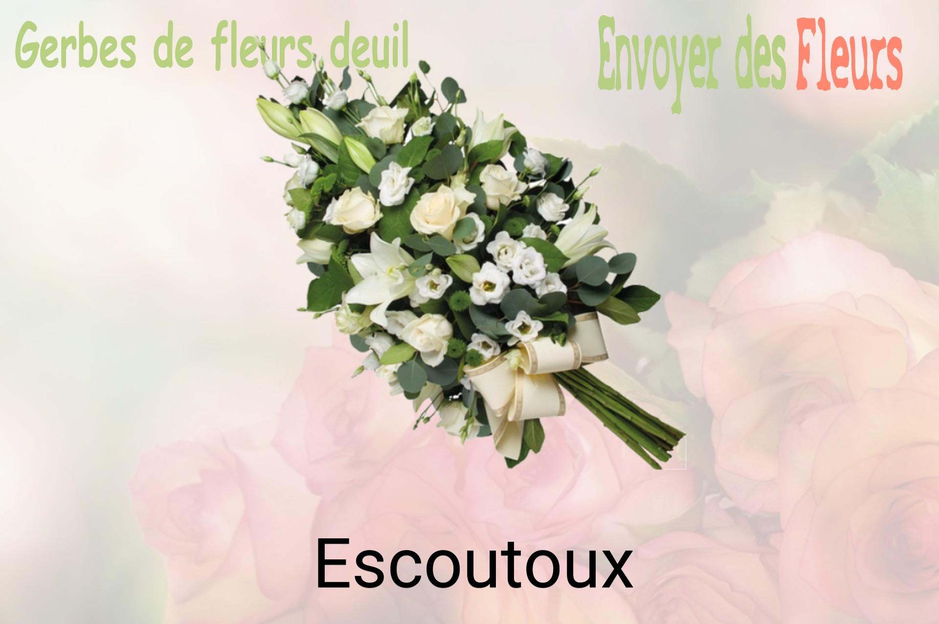 Gerbe de fleurs de deuil livrée à Escoutoux